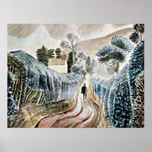 Eric Ravilious art, Blöt Aeftermiddag Poster
