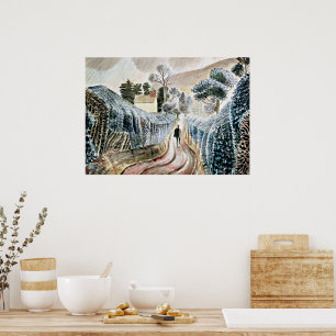 Eric Ravilious art, Blöt eftermiddag Poster