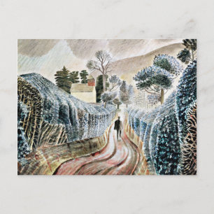 Eric Ravilious art, Blöt eftermiddag Vykort
