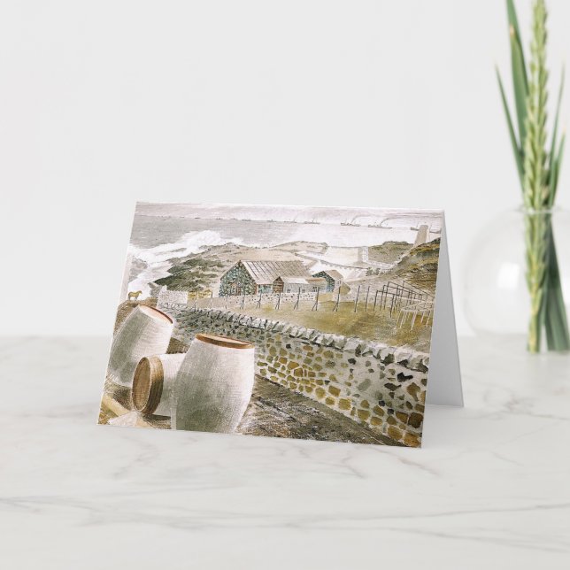 Eric Ravilious art, Convoy Passing an Island Kort (Framsida)