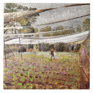 Eric Ravilious art, jordgubbsnetterna, Kakelplatta