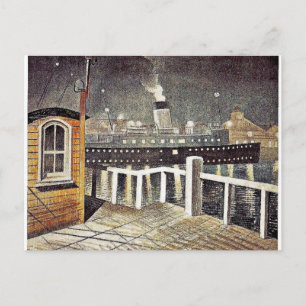 Eric Ravilious art, S.S. Brighton Lämnande Newhave Vykort
