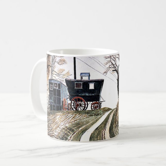 Eric Ravilious - Caravans Kaffemugg (Framsida vänster)