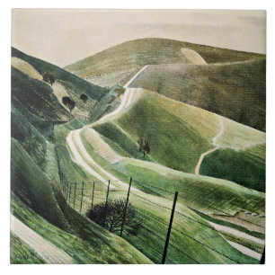Eric Ravilious - Chalk Väg, berömd-målning, Kakelplatta