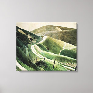 Eric Ravilious - Chalk Väg, berömd teckning Canvastryck