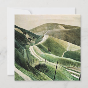 Eric Ravilious - Chalk Väg, berömd teckning Kort