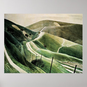 Eric Ravilious - Chalk Väg, berömd teckning Poster