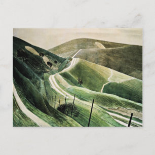 Eric Ravilious - Chalk Väg, berömd teckning Vykort