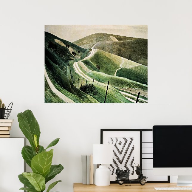 Eric Ravilious - Chalk Väg, Poster (Hemmakontoret)