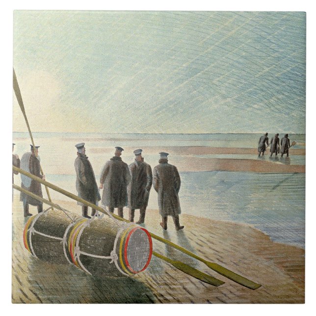 Eric Ravilious - Dangerous Work at Low Tide Kakelplatta (Framsidan)