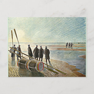 Eric Ravilious - Dangerous Work at Low Tide Vykort