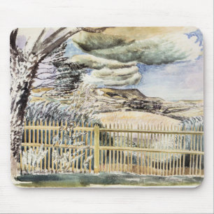 Eric Ravilious - Firle Beacon, bra konsmålning Musmatta