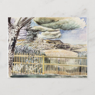 Eric Ravilious - Firle Beacon, bra konsmålning, Vykort