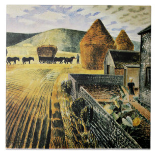 Eric Ravilious - Furlongs, bra konsmålning, Kakelplatta