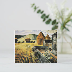 Eric Ravilious - Furlongs, målning av berömd, Vykort