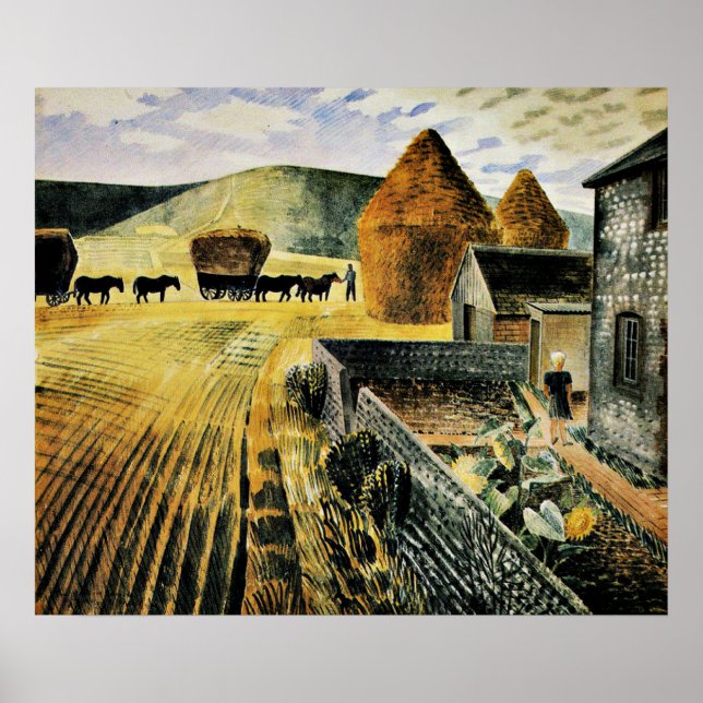 Eric Ravilious - Furlongs Poster (Framsidan)