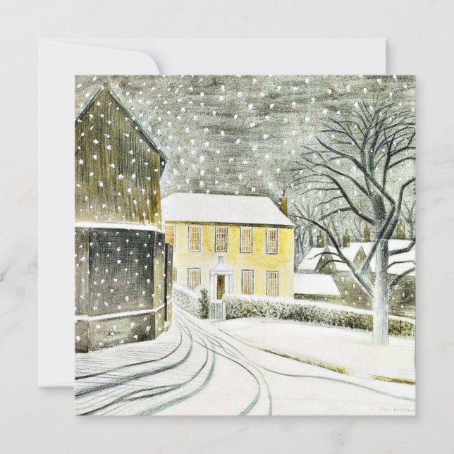 Eric Ravilious - Hallstead Road i Snö, 1936 Kort (Framsida)