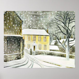 Eric Ravilious - Hallstead Road i Snö, 1936 Poster