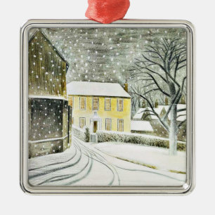 Eric Ravilious - Hallstead Road i snö, Julgransprydnad Metall
