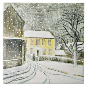 Eric Ravilious - Hallstead Road i Snö, Kakelplatta