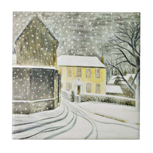 Eric Ravilious - Hallstead Road i snö, Kakelplatta