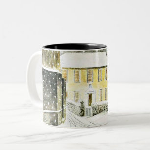 Eric Ravilious - Hallstead Road i Snö, Två-Tonad Mugg