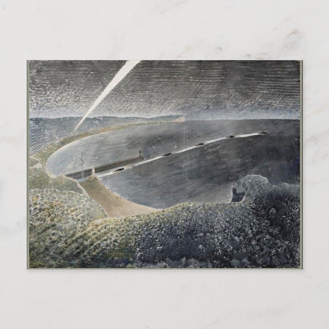 Eric Ravilious konst, kustförsvar Vykort (Framsida)