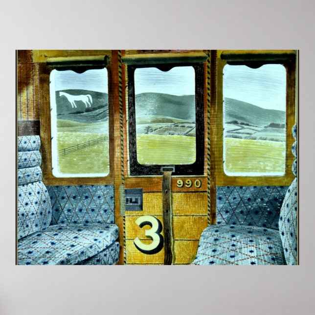 Eric Ravilious konst, Tåglandskap Poster (Framsidan)