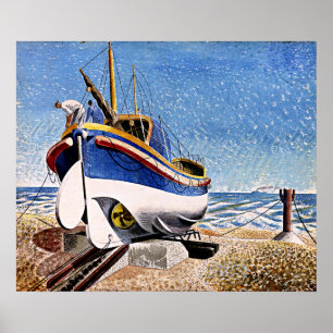 Eric Ravilious - Livbåt i Aldeburgh Poster