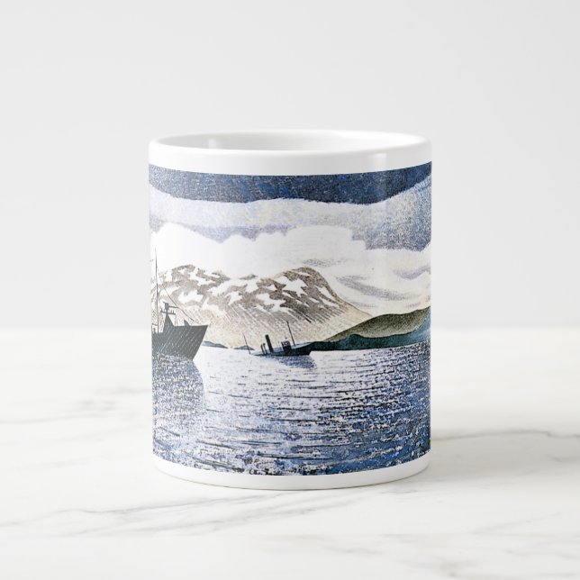 Eric Ravilious - Norge, magisk realism, Jumbo Mugg (Framsidan)