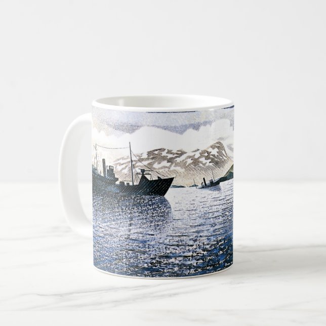 Eric Ravilious - Norge, magisk realism, Kaffemugg (Framsida vänster)