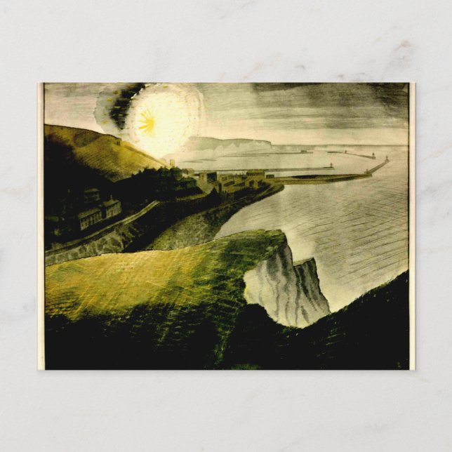 Eric Ravilious - Shelling by Night, bra art Vykort (Framsida)