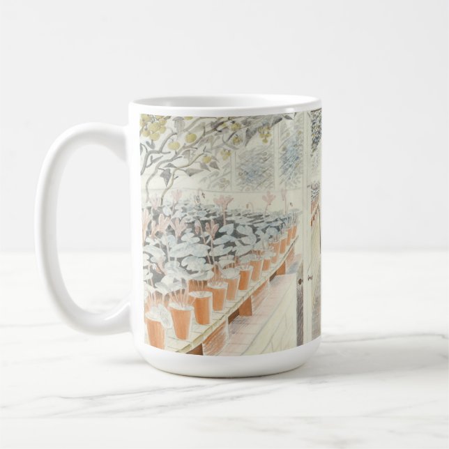 Eric Ravilious The Greenhouse Cyclamen Tomates Kaffemugg (Vänster)