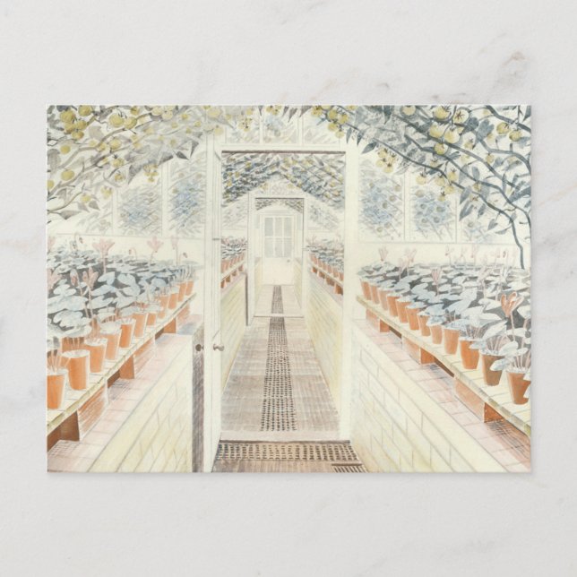 Eric Ravilious The Greenhouse Cyclamen Tomates Vykort (Framsida)