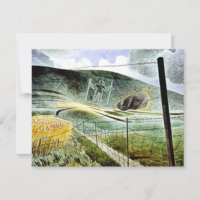 Eric Ravilious - The Wilmington Giant, bra Art. Kort (Framsida)