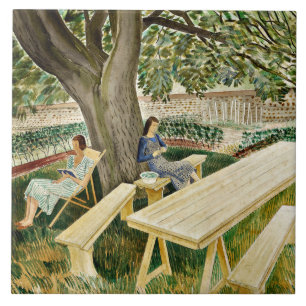 Eric Ravilious, Två kvinnor i en trädgård, Kakelplatta