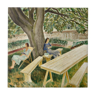 Eric Ravilious, Två kvinnor i en trädgård, Kakelplatta