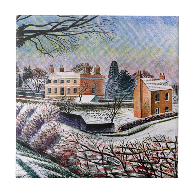 Eric Ravilious - Vicarage in Winter Kakelplatta (Framsidan)