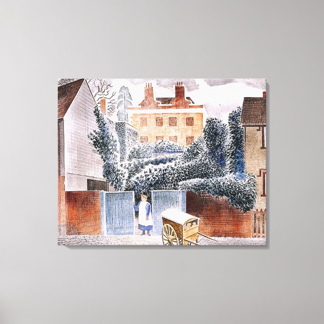 Eric Ravilious, Vicarage, magisk realism.. Canvastryck (Framsida)