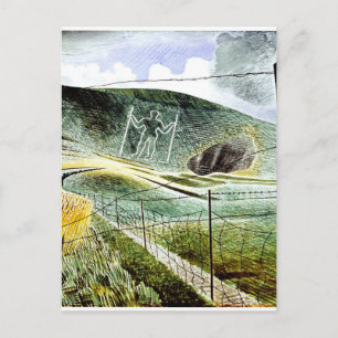 Eric Ravilious - Wilmington Giant, bra konst Vykort