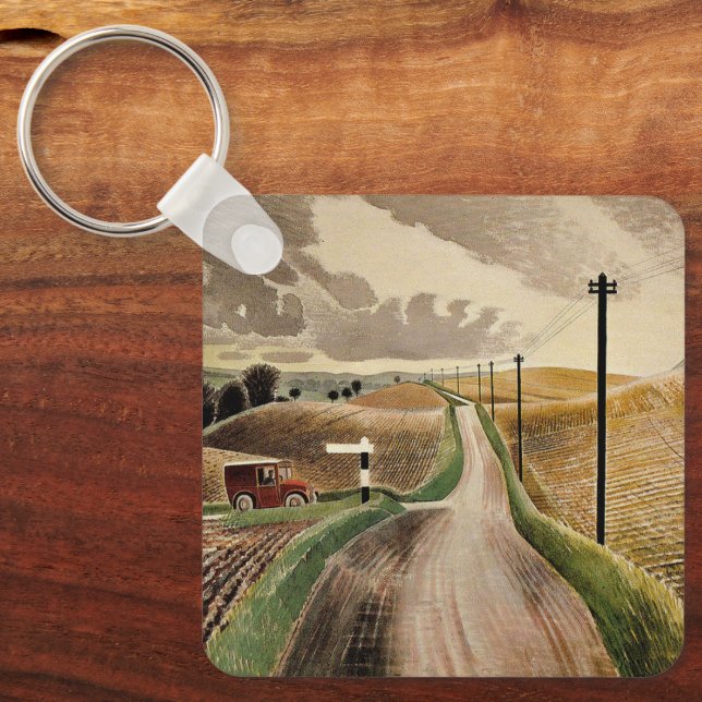 Eric Ravilious--Wiltshire Landskap,  Nyckelring (Framsida)