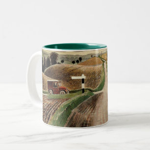 Eric Ravilious - Wiltshire Ligcape Två-Tonad Mugg