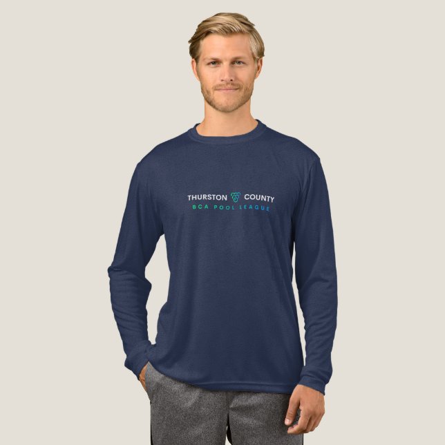 Eric Sawyer Memorial Navy Långärmad Herr T Shirt (Hel framsida)
