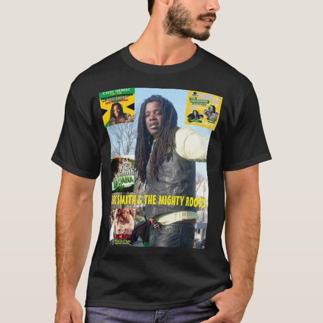 ERIC SMITH TOUR MERCH Basic Mörk T-Shirt (Framsida)