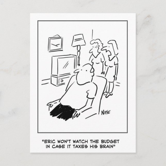 Eric tittar inte på budgeten på TV Vykort (Framsida)