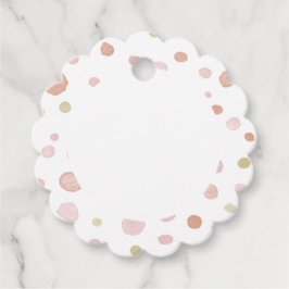 Erica Confetti Watercolor Dots favorittaggar Gåvor Etiketter