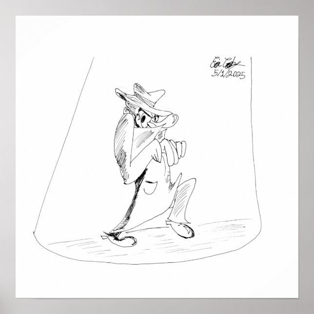 Erica Crooks Comics - sneaky villain man Poster (Framsidan)