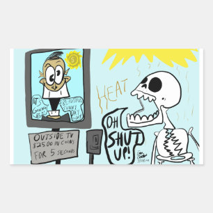 Erica Crooks Comics: Sommarvärmebölja / mörk komed Rektangulärt Klistermärke