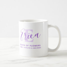 Erica namn: monogram E lila Kaffemugg