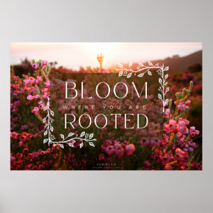 Erica Range Poster - Bloom där du är rotad